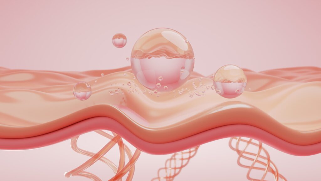 리프팅 후 콜라겐이 생성되어 피부가 팽팽해지는 지기 직전